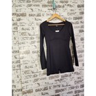 Forever 21 Sculpt Unitard Romper Jumpsuit Black Size M Long Sleeve Athleisure