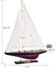 Wooden Sailboat Model Ship Sailing Boat Yacht Decor Endeavour 1 100 Scale 1934 A