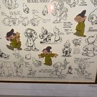 Dopey Model Sheet Framed Disney Pin Set Snow White   7 Dwarfs Coa  1043 Of 7500