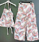 Mia Belle Girls Outfit  Paisley Halter Top Set  Girls Boutique Clothing Size 7 8