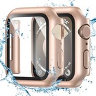  For Waterproof Apple Watch Screen Protector Case For 45mm Only Rose Gold