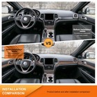 7pc Dashboard Panel   Door Handle Trim Cover For Grand Cherokee 11-21 Wood Grain