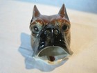 Vintage Porcelain Boxer Dog Smoker Ashtray Figurine