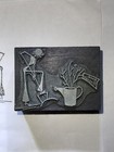 Printing Letterpress Antique Printer Type Block Decorative Print Cut  257