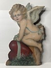 J  Buller Boardwalk Original Valentine Cupid Cherub  On Wood Dummy Board
