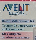 Avent Naturally Breast Milk Storage Kit Mib Contains 20 Bags Stickers 4 Holders