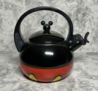 Disney Parks Mickey Mouse Tea Kettle Pot Retired Box Red Black Ears 