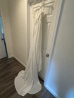 Stella York 7598 Pure Ivory Sheath Wedding Dress Size 10 Sweetheart Train