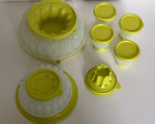 Set Of Tupperware Jello Dessert Mold Lime Green 6 Cup  2 Cup  4 Jel-ette 4oz New