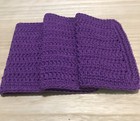 Handmade Set Of 3 Crochet Cotton Dish Cloths Or Wash Cloths 8 5x8 5 Inches  new 