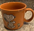 Peanuts Snoopy Woodstock Halloween Mummy Mug Cup Large Orange Black New