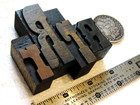 4 Vintage Mixed Font Letterpress Wood Type R s  Beautiful Patina 