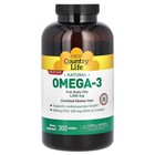 Country Life Omega-3 Fish Oil  1000 Mg  300 Softgels  pack Of 2 