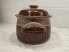 Vtg Richard Sanderson Artist Signed Casserole Bowl 1987 Toad Hall Pottery Nh
