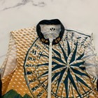 Voler Cycling Vest Size Xs Green Yellow Compass Print Full Zip Up Mesh Trim