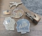 Sterling Charm Lot Most Wearable   Horse Buggy Wisconsin Airplane Scrap 9 Gr
