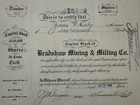 1910 Bradshaw Mining   Milling Co  Stock Certificate  375  Utah