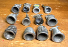 Vintage Lot Of  12  Pewter Thimbles