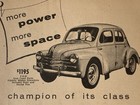 1955 Renault 4cv Print Ad France Champion Class