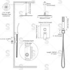 12 Inch Ceiling Mount Brushed Nickel Shower System Bathroom Luxury Rain Shower