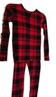 Cat   Jack Unisex Kids Size 10 Red black Plaid Fleece 2pc Pajama Set