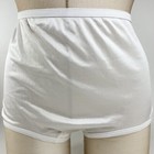 Nos Vtg Jc Penney Adonna White Satin Brief Granny Panties High Waist Usa S8 Usa
