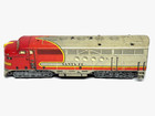 Vintage Marx Train O Gauge Santa Fe  21 Tin Litho Powered Diesel Engine 1950 s