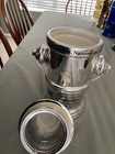 Silver Metal Fire Hydrant Cookie Jar W  Lid Cover  2-piece Set Firefighter
