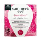 Summer s Eve Eve Cleansing Cloths Sheer Floral 16 Count Each Lot Of 5