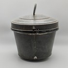 Vtg  Tin Pudding Mold Locking  Lid Primitive Farmhouse 
