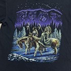 Vintage Native American Wolf Ride T Shirt Usa Made Graphic Black Medium 1995