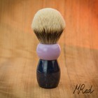 2 Edelharz Types 26mm Shaving Brush 2-band Silver Tip Badger Hair Mred France