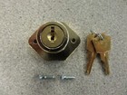 Esp Ulrwl1125ka201 1 1 8  Wood Desk Drawer Lock Keyed Alike Brass Finish