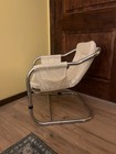 1970s Chrome Low Sling Lounge Chair - Mid Century Modern Mcm Vintage