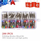 200pcs Dental Nylon Materials Closure Flat Polishing Prophylaxis Brushes