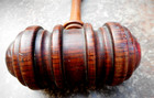 Ames  Vtg Antique Gavel Wood Mallet Tool Auctioneer Judge Courthouse Desk Lawyer