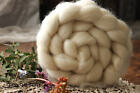 Shetland Undyed Natural Ecru White Wool Roving Combed Top Spinning Felting 4 Oz