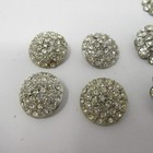 Rhinestone Round Shank Buttons Silver Mixed Lot Of 17    read   