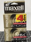 New 4 Pack Maxell Camcorder Video Tapes Vhs-c Tc-30 Hgx Gold Premium High Grade