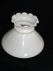 Antique White Milk Glass Banquet Student Ruffled Rim Lamp Shade