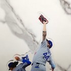Andy Pages Catch Over Kik   Standee - 2025 World Series Champions Memorabilia