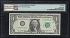 1977  1 Federal Reserve Note    missing Print Error    Pmg About Uncirculated-55epq