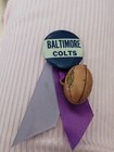 Vintage 1960 s Baltimore Colts Pin pinback button With Football Attachment 