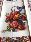 Gorgeous Unused Vintage Kitchen Dish Towel   Flower Basket   Pristine Condition