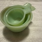 Uranium Jadeite Measuring Cup Set Of 3- Beautiful Glow 