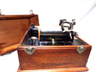 Edison Standard Model A Cylinder Phonograph Early 4 Latch Square Case Standard