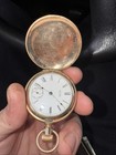Waltham American Pocket Watch Full Hunter Gold Filled Roman Dial Seconds 1890s