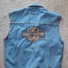 Harley-davidson Blue Denim Vest