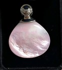Vintage Rage 925 Sterling Silver Pink Mother Of Pearl Statement Pendant 2 