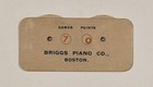 Antique Celluloid Rotary Counter  Games   Points  Ad For Briggs Piano Co Boston